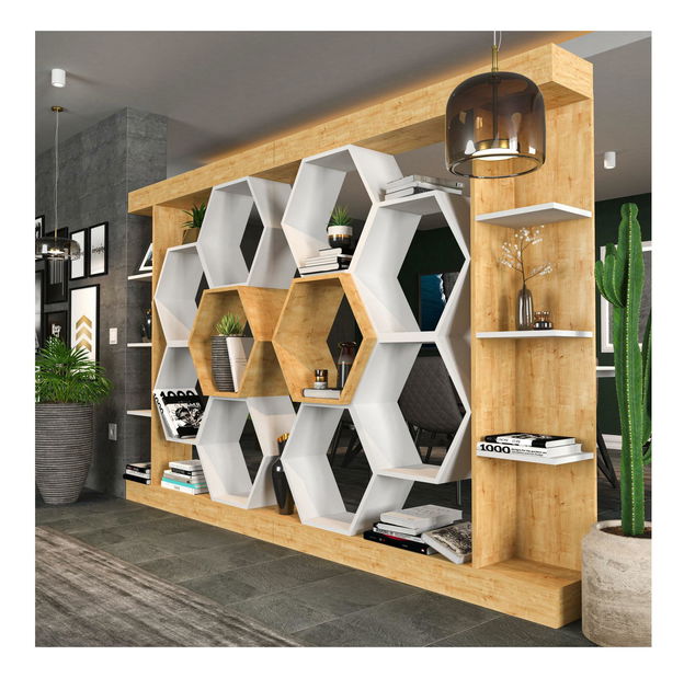 Regal Salix (bijela + hrast) *trgovina