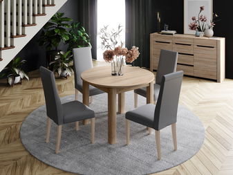 Masă sufragerie Intas (stejar sonoma) (pentru 4 până la 8 persoane)