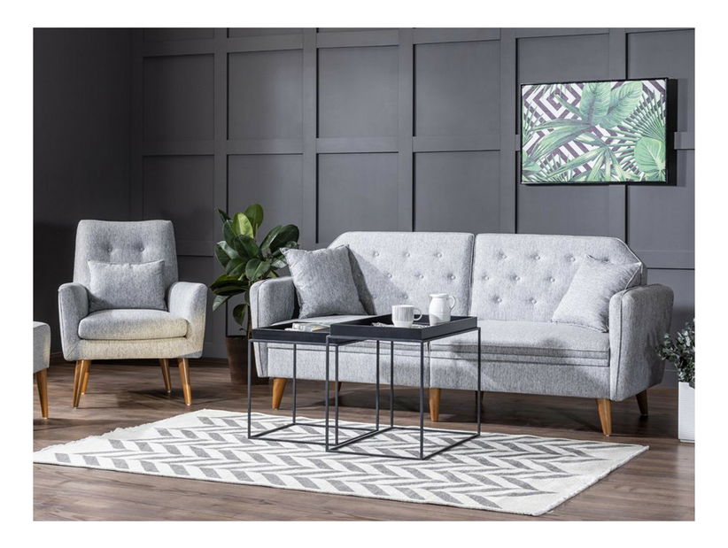 Set canapea fotoliu 3+1 Tessa (gri)