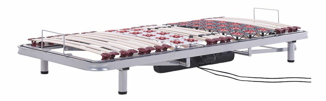 Set 2 kom. električno podesivih podnica od lamela 200x180 cm MUUN (drvo) (siva)