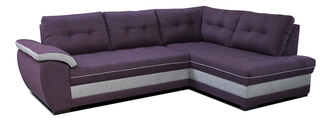 Rohová sedačka Aruba 2F+L (fialová + sivá) (P)