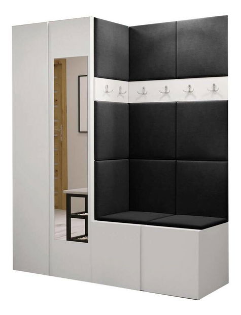 Predsieňová zostava Tavasz XII (biela + sivá) *výpredaj