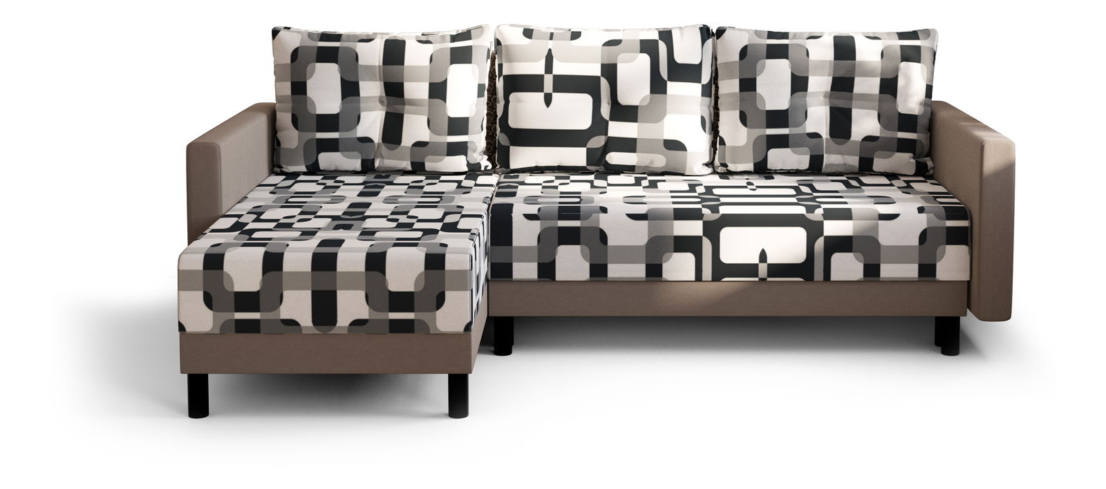 Sarok ülőgarnitúra Glimmer L (bézs + többszínű) (B)