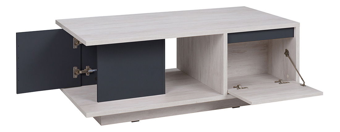 Konferenčný stolík Desayuno (dub biely + lesk grafit)