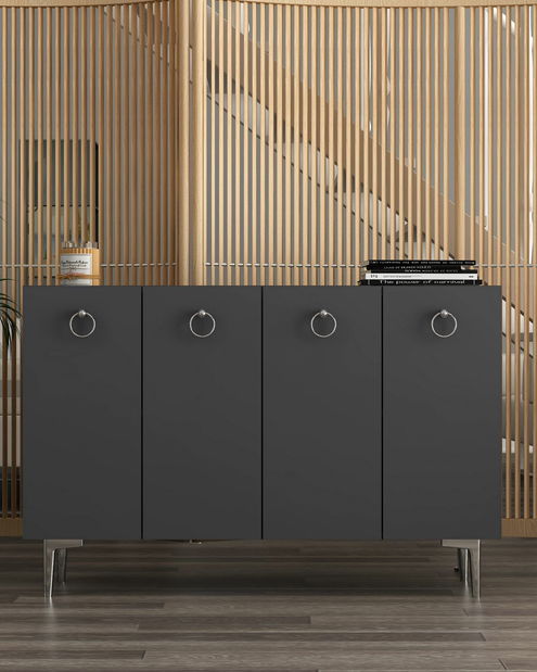 Skrinka Efia (antracit + strieborná)