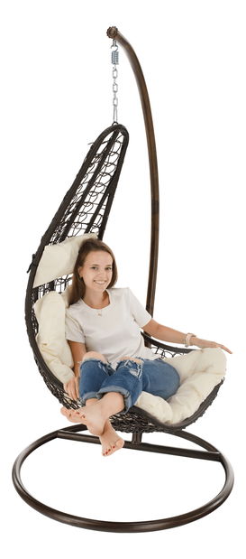 Viseća fotelja za ljuljanje Avalanche 2 NEW (smeđa + krem)