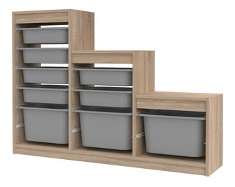 Organizator za igračke Dremonka 9 (hrast sonoma + siva)