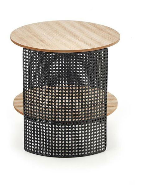 Dohányzóasztal Tran (természetes fa + fekete)