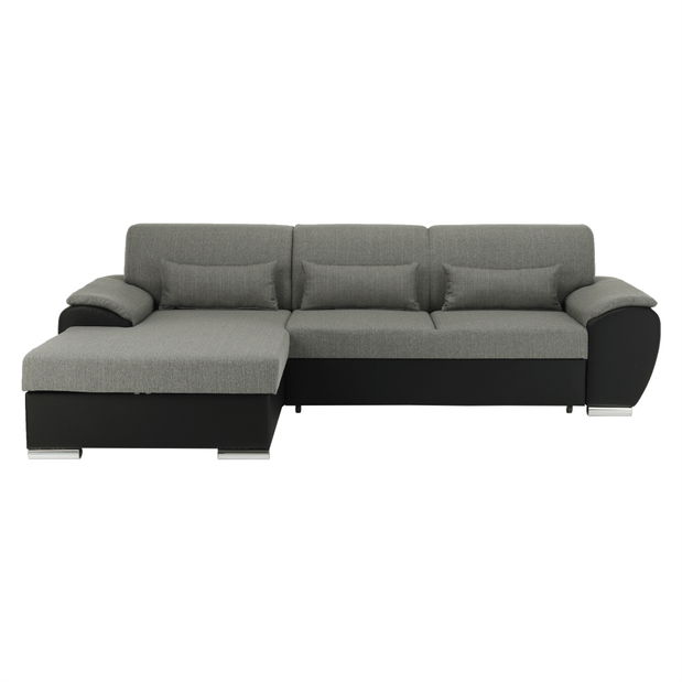 Sarokkanapé Emily kicsi (fekete + szürke) (B)