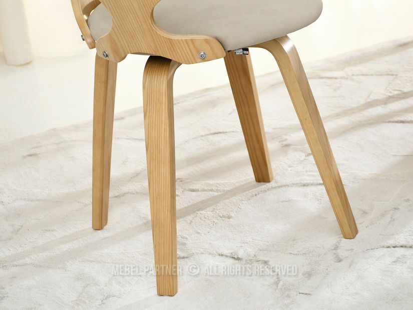 Scaun sufragerie Bagdad (bej + stejar)