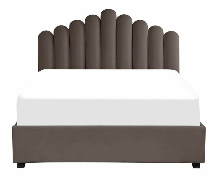 Bračni krevet 160 cm Valhala (bež) (s podnicom i prostorom za odlaganje)