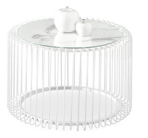 Konferenčný stolík Nando (mramor + biela)