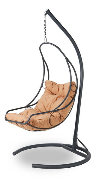 Scaun balansoar de grădină Califlower (antracit + maro)