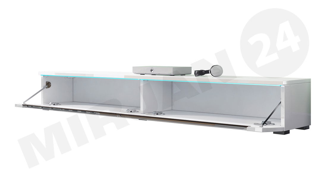 TV ormarić Mirjan Nyla Mirjan I 180 (bijela + bijeli sjaj) (bijela LED rasvjeta)