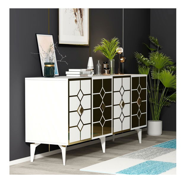 Ormarić Kavesi 1 (bijela + zlatna)