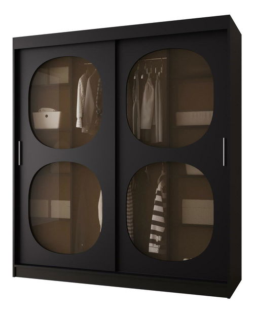 Ormar za garderobu 180 cm Boomer 2 (crna)