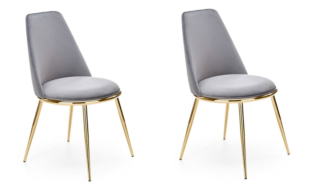 Set 2 buc. scaune sufragerie Kincardine (gri + auriu) *vânzare