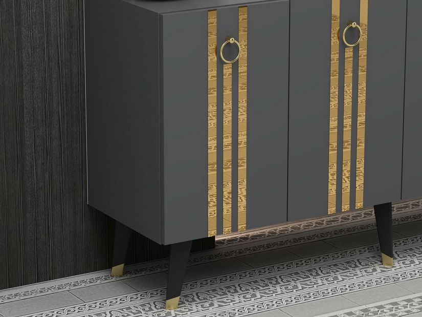 Dulap Pometu (antracit + auriu) 