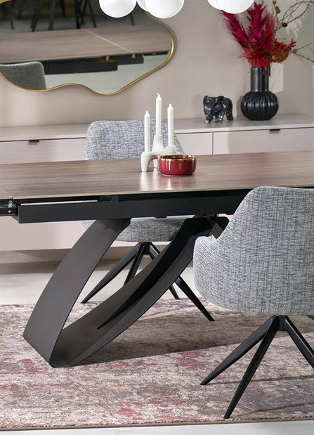 Blagovaonski stol (za 8 osoba) Hillary (orah + crna)