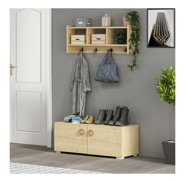 Nástenný vešiak Dekube 1 (dub zafírový) 