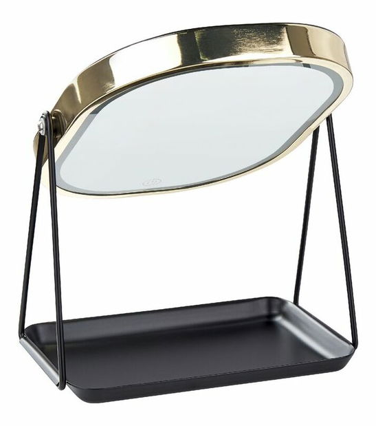 Kozmetičko ogledalo Dinora (zlatna) (s LED rasvjetom)