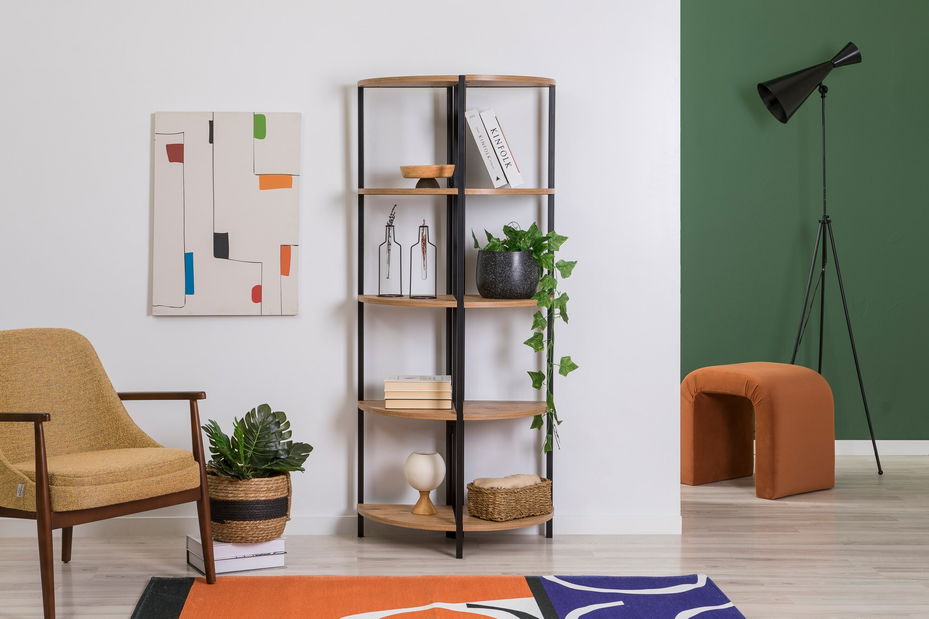 Regál Punale 3 (atlanti fenyő + fekete)