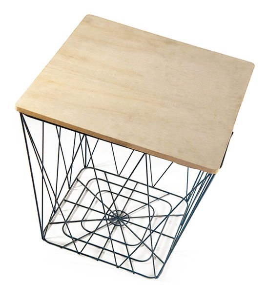 Príručný stolík Azora (čierna + prírodná)