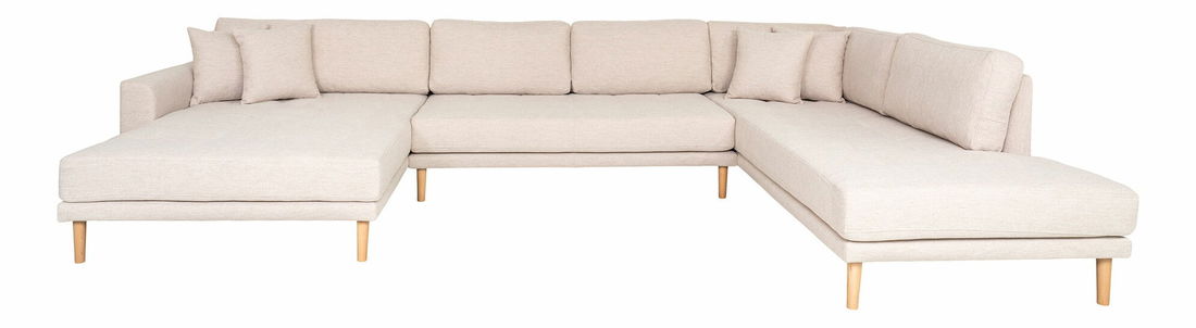 Rohová sedacia súprava v tvare U (L) Lvaveriaora U (piesková)