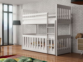 Detská posteľ 80 x 180 cm Cristine (s roštom a úl. priestorom) (biela)