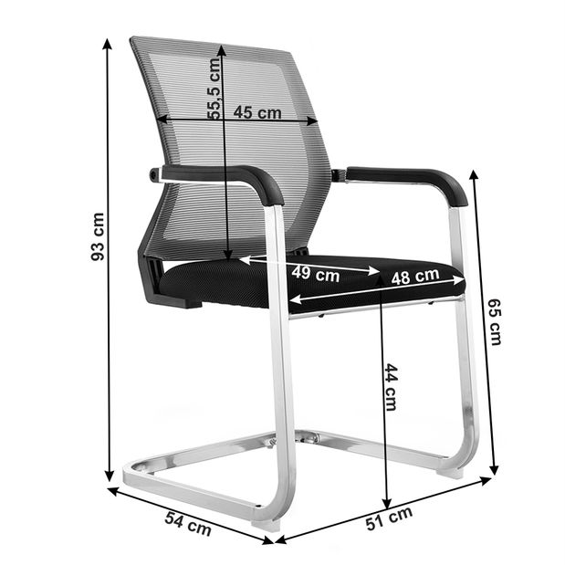Scaun de birou Rimni (Gri + Negru)