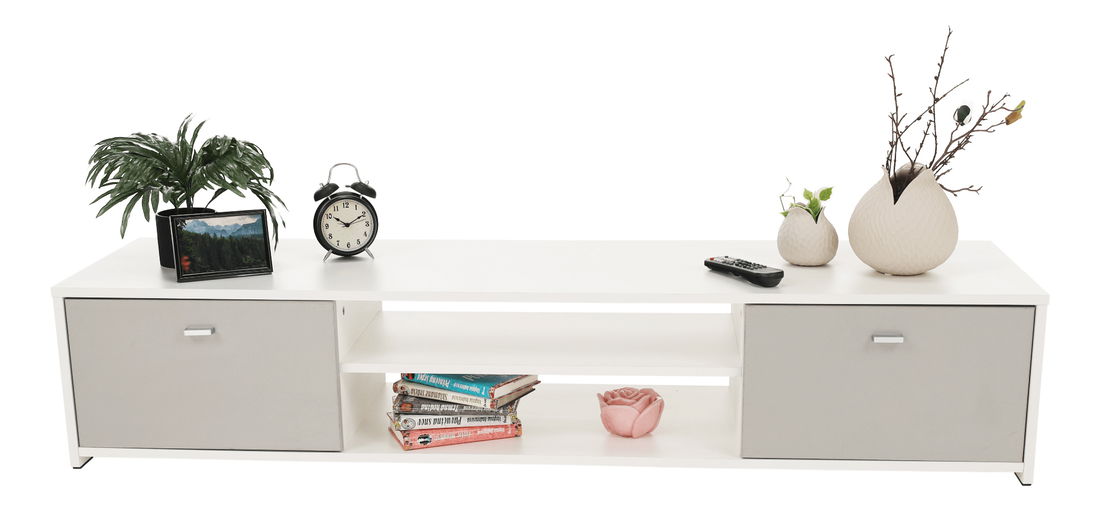 Mobilier living Gerra (alb + gri)