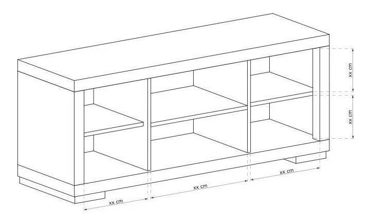 Masă TV/Dulap Vega 24 (Stejar santana deschis)