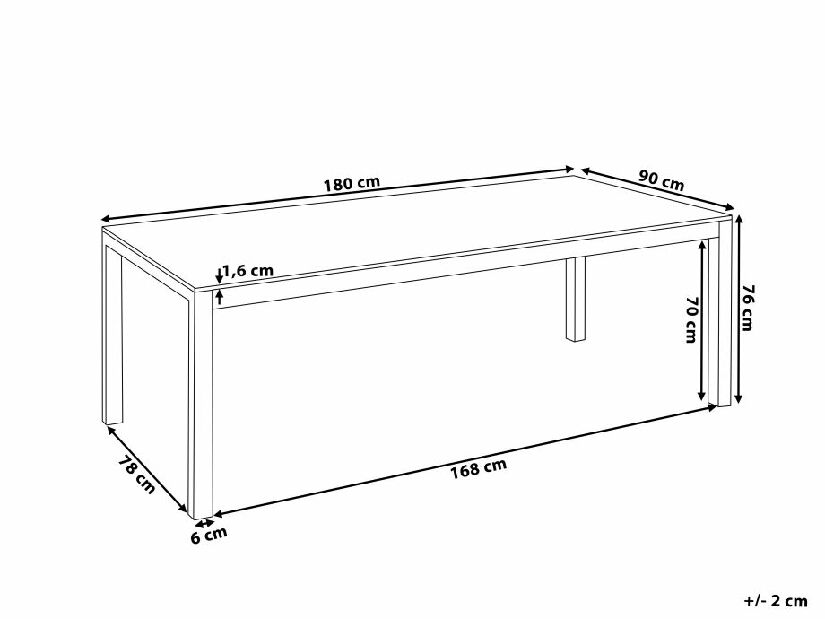 Set de masă pentru grădină Grosso (gri + grafit) (scaune gri) (pentru 6 persoane) (granit)