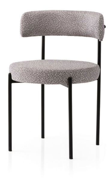 Set 2 buc. scaune bucătărie Gindera (Negru + gri)