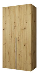 Šatníková skriňa 100 cm Alice 1 (dub artisan + čierna)