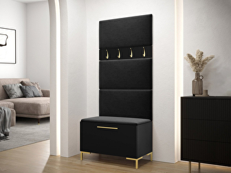 Set mobilier hol III Futura (Negru + Negru)