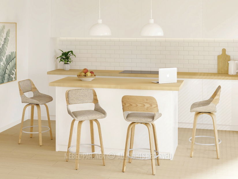 Scaun bar CH61 (bej + gri)