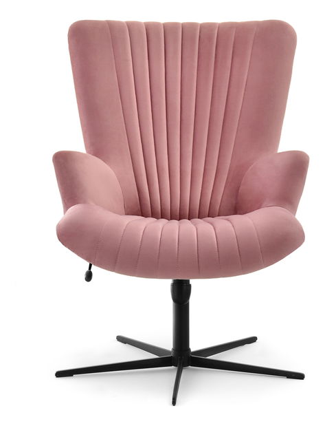 Relaxačné kreslo Elesenta (ružová + čierna)