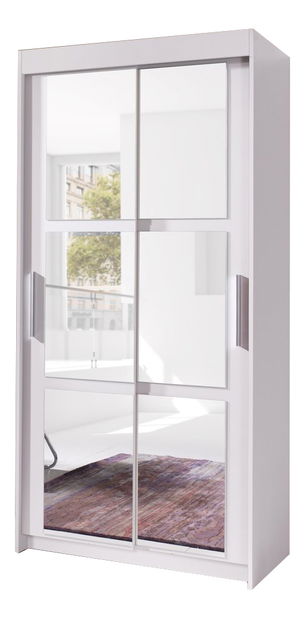 Ruhásszekrény Kendalon 100 (fehér + tükör)