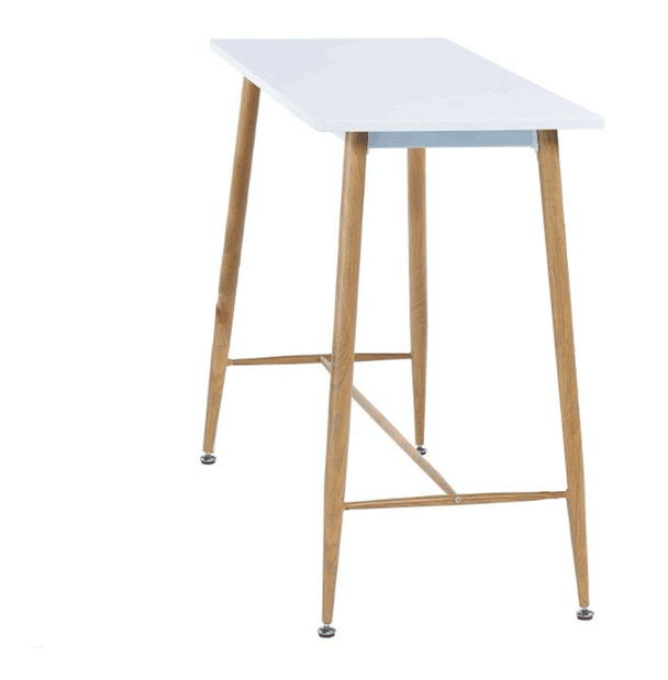 Masă tip bar Geer (alb + fag)