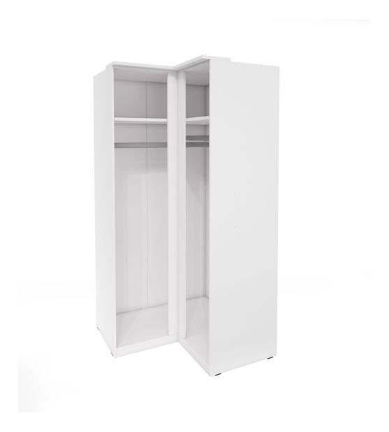 Dulap de colț pentru haine Centaury Tip 16 (alb + luciu alb) *lichidare de stoc