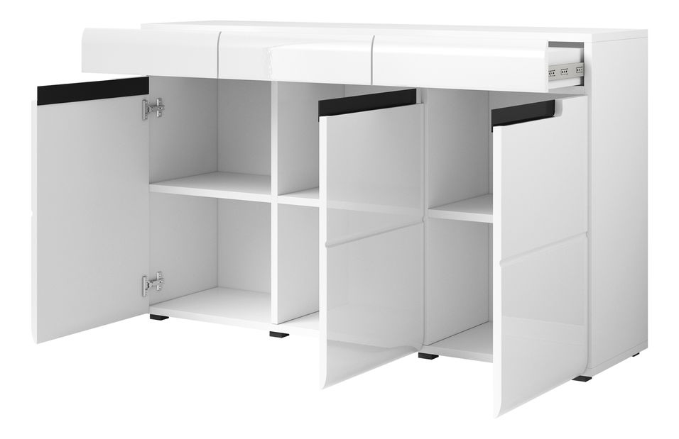 Komoda Hayle Typ 42 (biela + biely vysoký lesk)