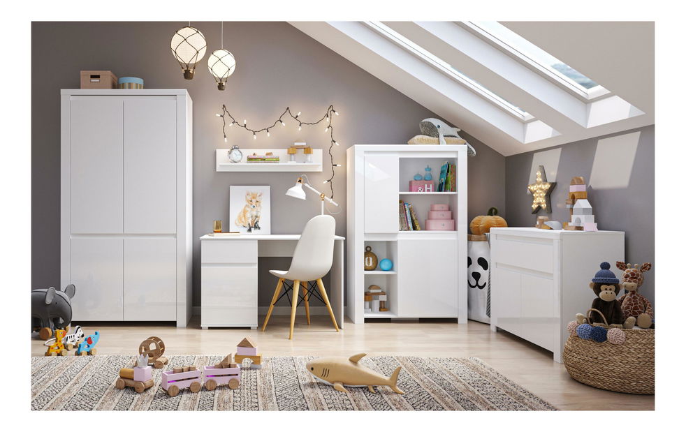 Dječja soba Leona 1 (bijela sjajna)