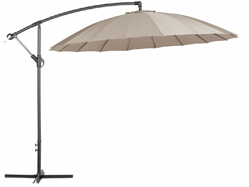 Umbrelă de grădină 268 cm CALISA II (poliester) (bej nisipiu)