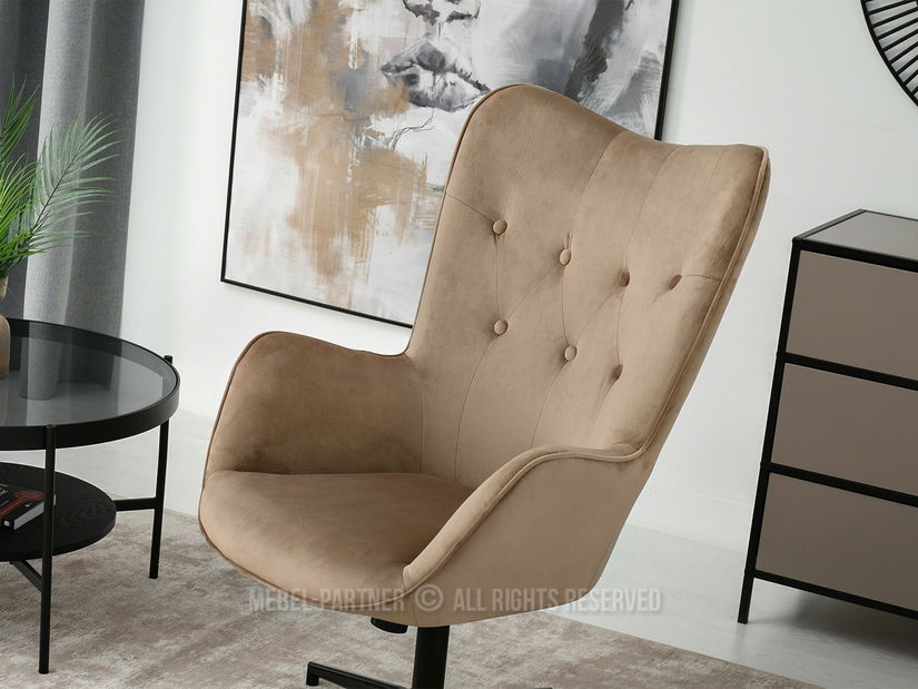 Fotel Truni (bézs + fekete)