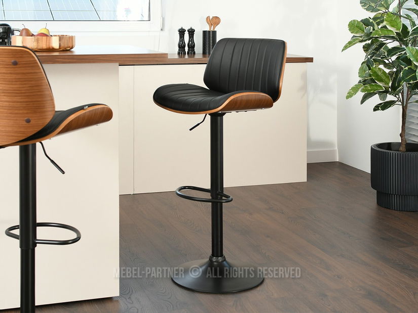 Scaun Hamand (nuc închis + negru)