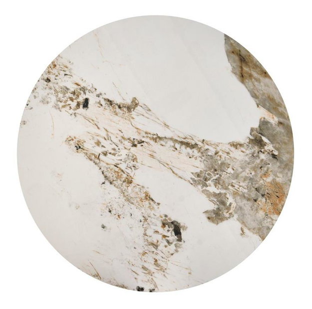 Konferenčný stolík Viviana 2 (biely mramor + zlatá)