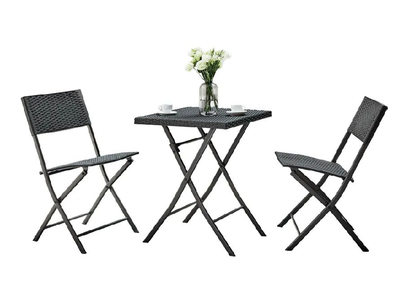 Set mobilier de grădină Farok 210987 (negru) (pentru 2 persoane)