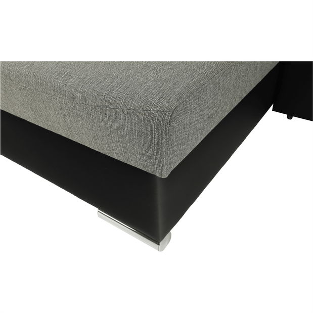 Sarokkanapé Emily kicsi (fekete + szürke) (B)