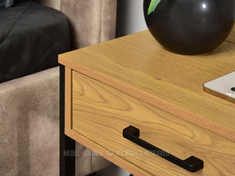 Noptieră Torry (stejar + negru)